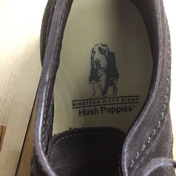 HUSH Puppies men shies maroon brown suede leather classic dress comfortable 8 - Picture 10 of 16